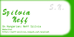 szilvia neff business card